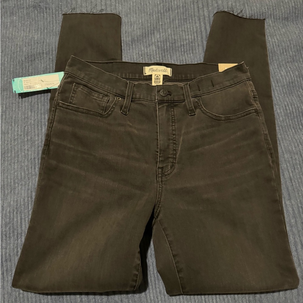 NWT Madewell 9" Mid-Rise Skinny Jeans in Black Sea